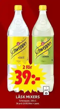 ICA Maxi SCHWEPPES Läsk mixers erbjuda