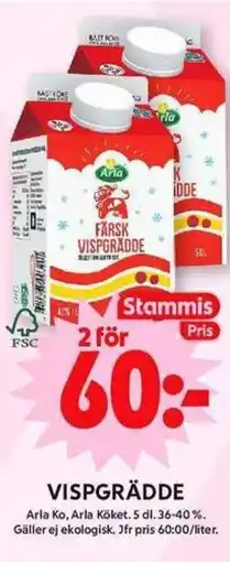 ICA Maxi ARLA Vispgrädde erbjuda