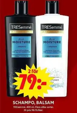 ICA Maxi TRESEMMÉ Schampo, balsam erbjuda