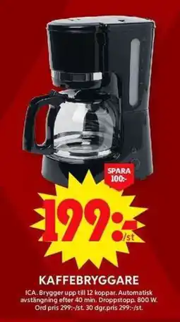 ICA Maxi ICA Kaffebryggare erbjuda