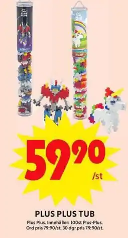 ICA Maxi Plus plus tub erbjuda