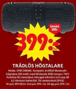 ICA Maxi NEDIA Trådlös högtalare erbjuda