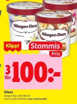 ICA Kvantum HÄAGEN DAZS Glass erbjuda