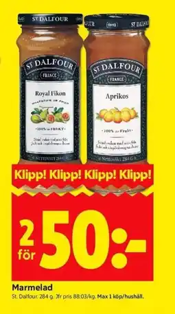 ICA Kvantum ST DALFOUR Marmelad erbjuda