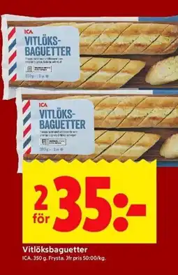 ICA Kvantum ICA Vitlöksbaguetter erbjuda