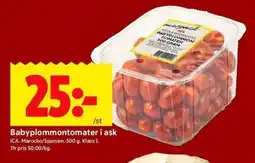 ICA Kvantum ICA Babyplommontomater i ask erbjuda