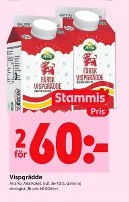 ICA Kvantum ARLA Vispgrädde erbjuda