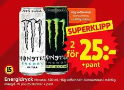 ICA Supermarket MONSTER Energidryck erbjuda
