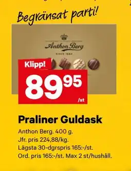 City Gross Praliner Guldask erbjuda