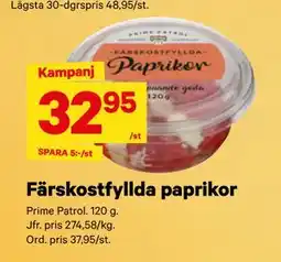 City Gross Färskostfyllda paprikor erbjuda