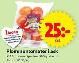 ICA Supermarket ICA Plommontomater i ask erbjuda