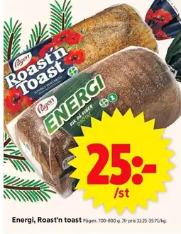 ICA Supermarket Pågen Energi, Roast'n toast erbjuda
