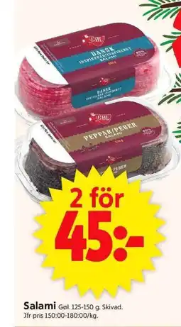 ICA Supermarket GØL Salami erbjuda