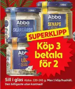 ICA Supermarket Abba Sill i glas erbjuda