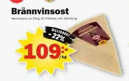 Pekås Brännvinsost erbjuda