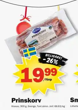 Pekås Prinskorv erbjuda