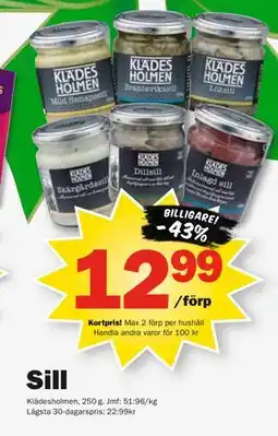 Pekås Sill, Medlemspris erbjuda