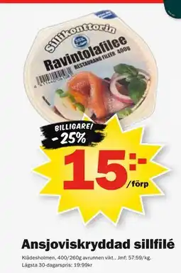 Pekås Ansjoviskryddad sillfilé erbjuda