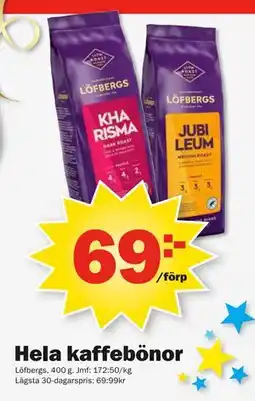 Pekås Hela kaffebönor erbjuda