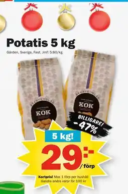 Pekås Potatis 5 kg, Medlemspris erbjuda