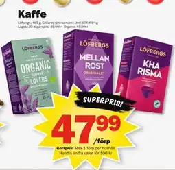 Pekås Kaffe, Medlemspris erbjuda