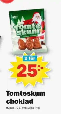 Pekås Tomteskum choklad erbjuda