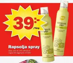 Pekås Rapsolja spray erbjuda