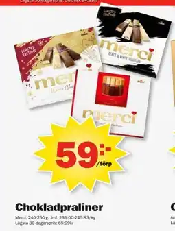 Pekås Chokladpraliner erbjuda