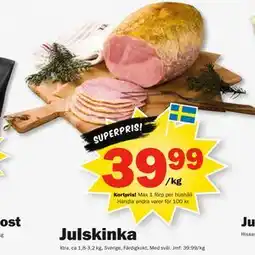 Pekås Julskinka, Medlemspris erbjuda