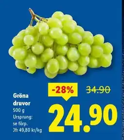 Lidl Gröna druvor erbjuda