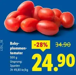Lidl Baby- plommon- tomater erbjuda
