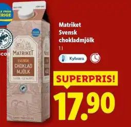 Lidl Matriket Svensk chokladmjölk erbjuda