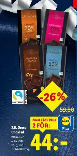 Lidl J.D. Gross Choklad erbjuda