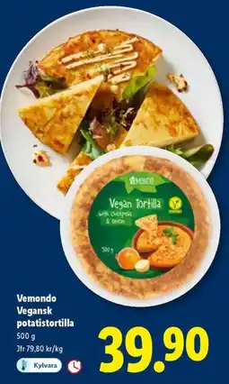 Lidl Vemondo Vegansk potatistortilla erbjuda