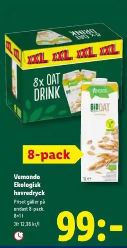 Lidl Vemondo Ekologisk havredryck erbjuda