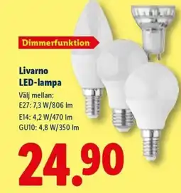Lidl Livarno LED-lampa erbjuda