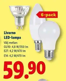 Lidl Livarno LED-lampa erbjuda
