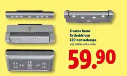 Lidl Livarno home Batteridriven LED-sensorlampa erbjuda