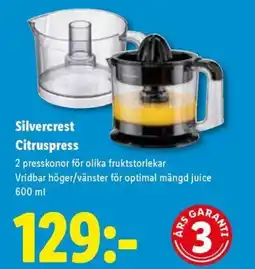 Lidl Silvercrest Citruspress erbjuda