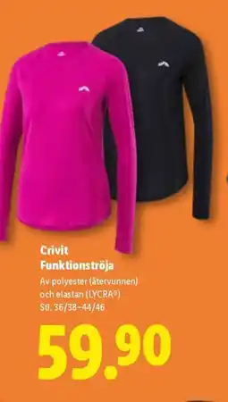 Lidl Crivit Funktionströja erbjuda