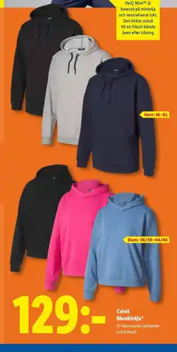 Lidl Crivit Munktröja erbjuda