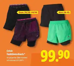 Lidl Crivit Funktionsshorts erbjuda