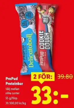 Lidl ProPud Proteinbar erbjuda