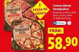 Lidl Trattoria Alfredo Stenugnspizza erbjuda