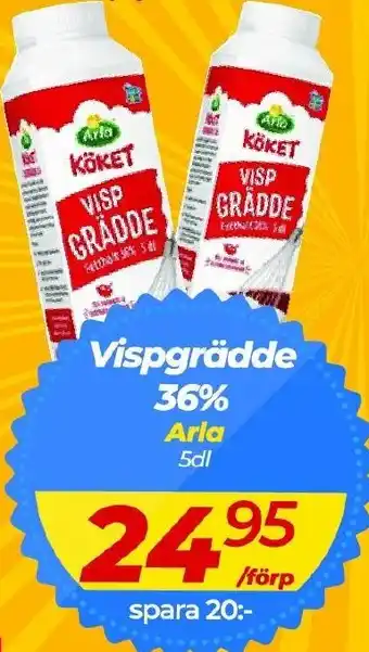 Matrix Butikerna ARLA Vispgrädde 36% erbjuda