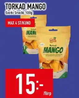 Matdax EXOTIC SNACKS Torkad mango erbjuda