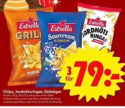 ICA Supermarket Chips, Jordnötsringar, ostbågar erbjuda