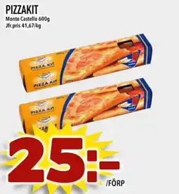 Din Mat MONTE CASTELLO Pizzakit erbjuda