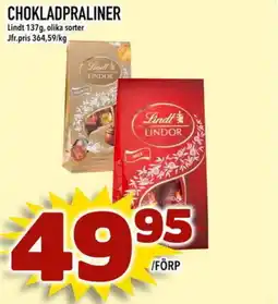 Din Mat LINDT Chokladpraliner erbjuda