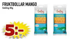 Din Mat SMILING Fruktbollar mango erbjuda